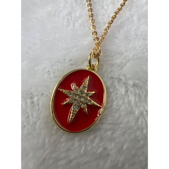 14K Gold Plated Sun Coin Pendant Necklace with Paperclip Necklaces Layering set - Picture 4 of 4